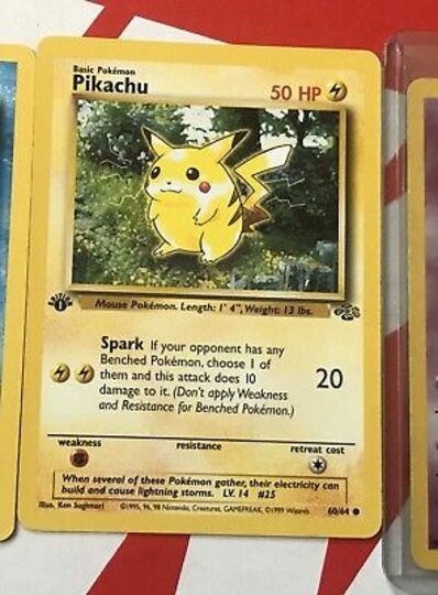 Pokemon 1st Edition Jungle Set Pikachu 60/64